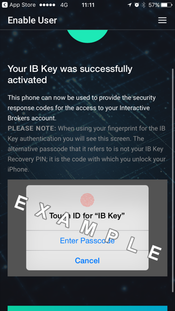 IB Key - mobil alkalmazás sikeres telepítés