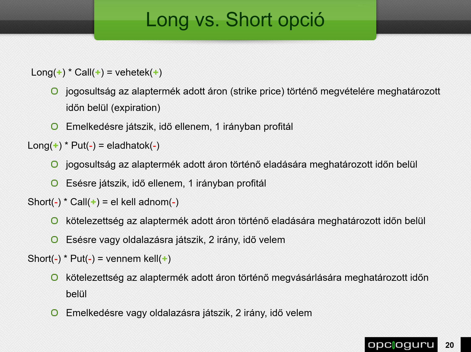 long és short opciók long és short opciók