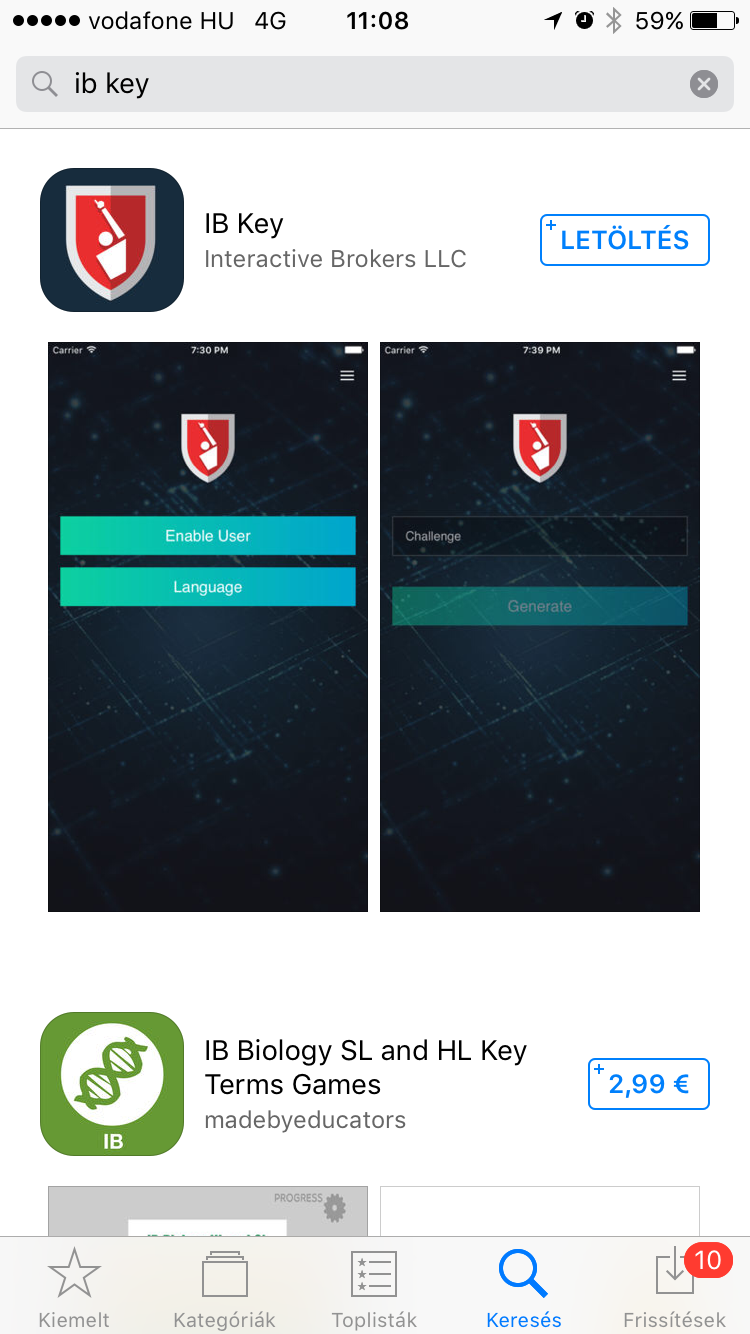 IB Key - mobil alkalmazás letöltése