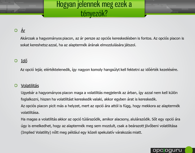 ár, idő és volatilitás
