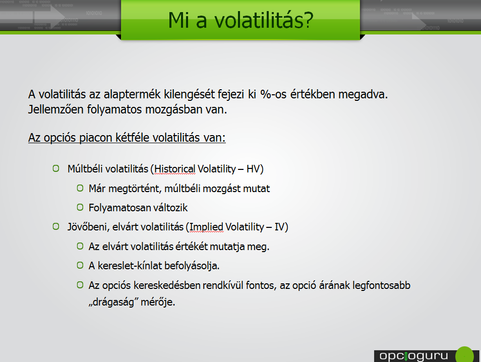 volatilitás